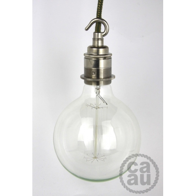 Lampholder Large Nickel with Hook