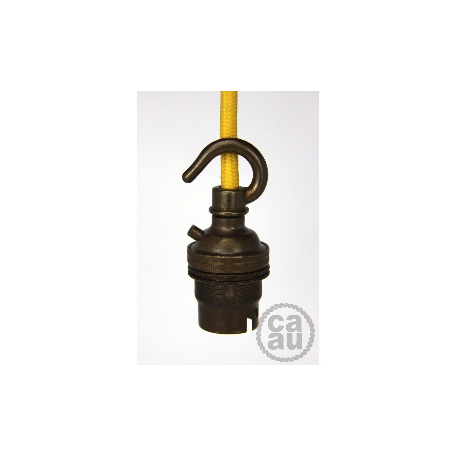 Lampholder Small Brass with Hook