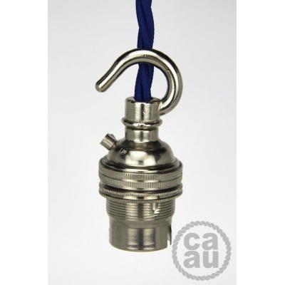 Lampholder Small Nickel with Hook