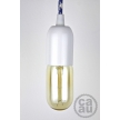 Pendant: White with Blue Houndstooth Cable